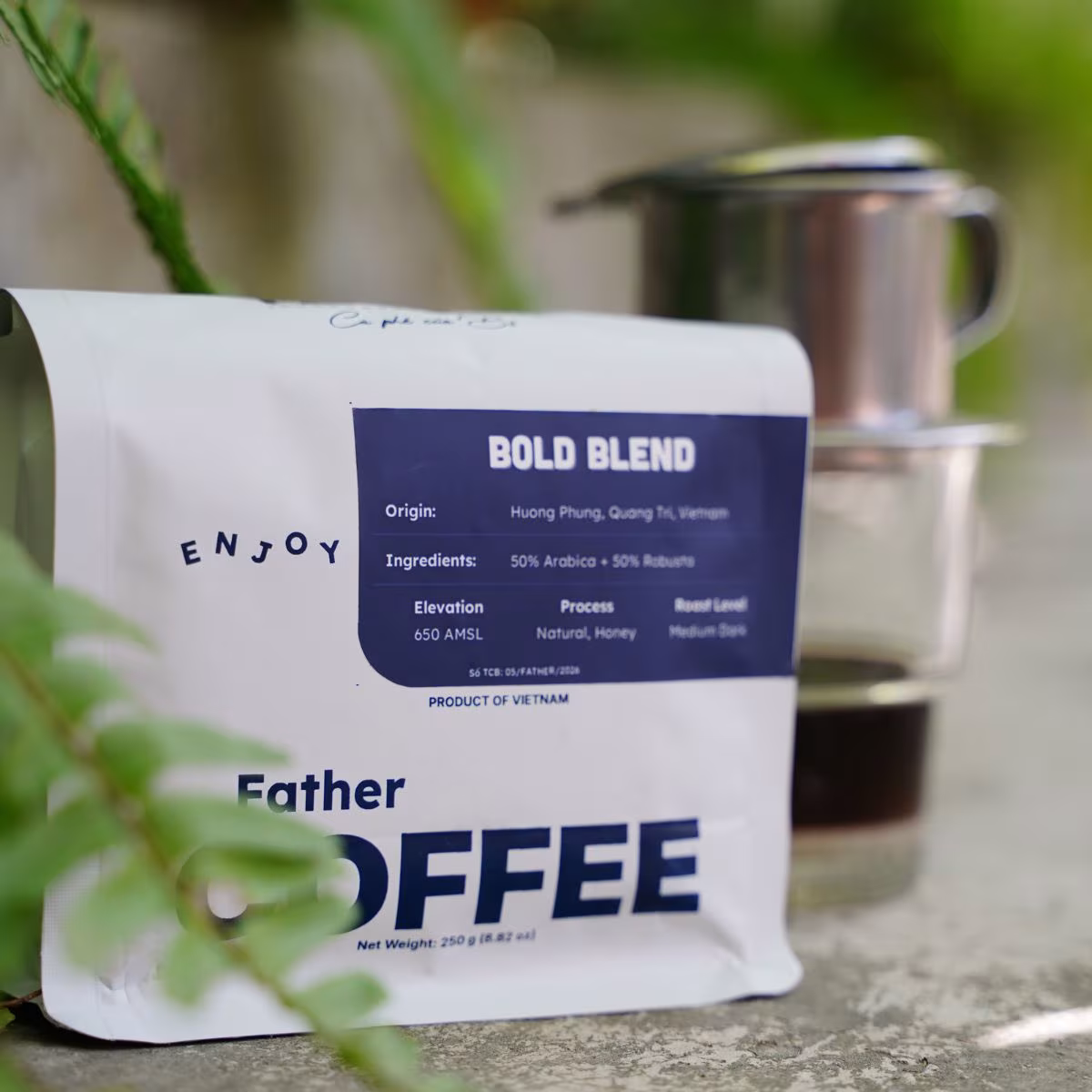 Blend Khe Sanh Arabica+Robusta (250g) (1) Blend Khe Sanh Arabica+Robusta (250g)